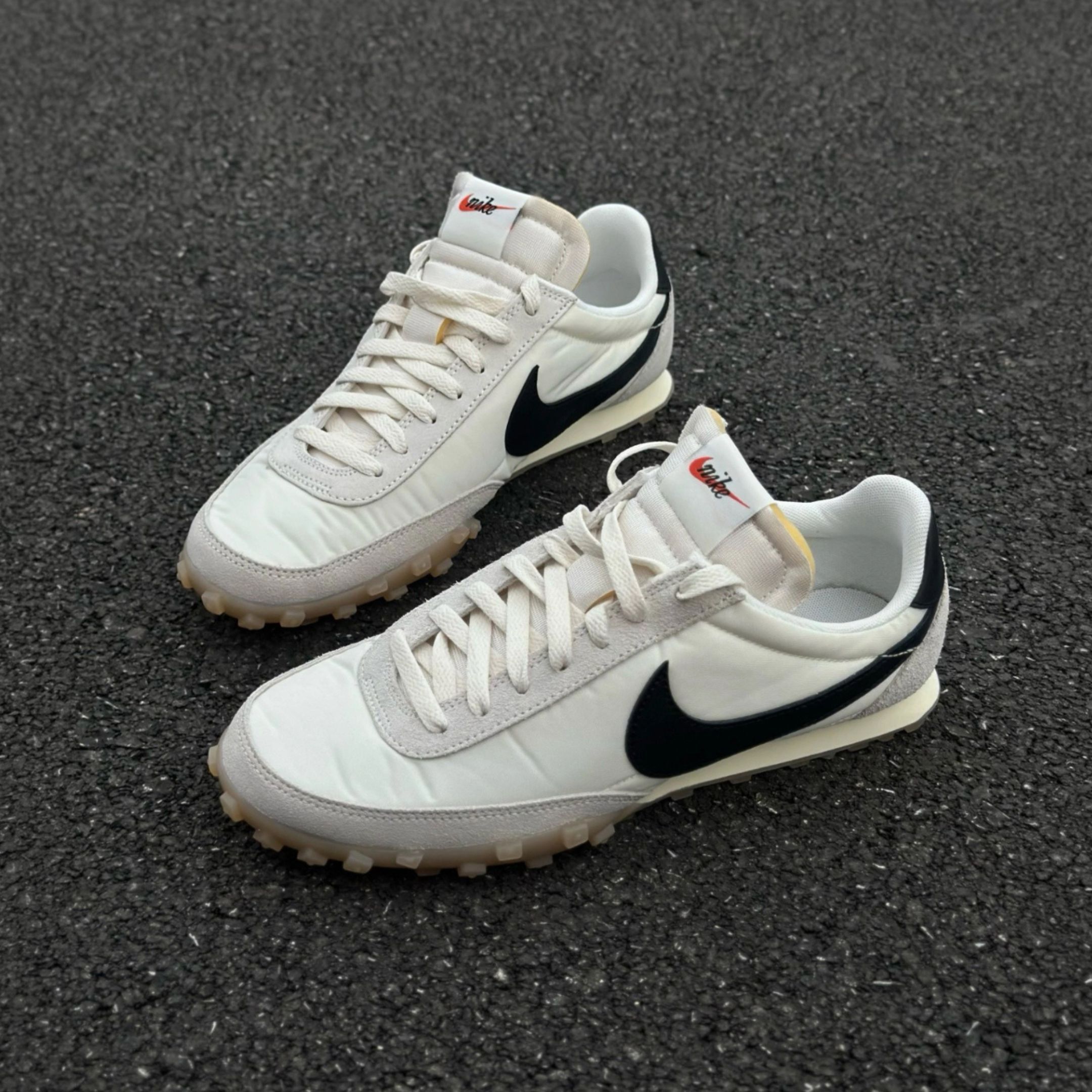 NICEDAY 代購 男款 Nike Waffle Racer 休閒 白黑 平底