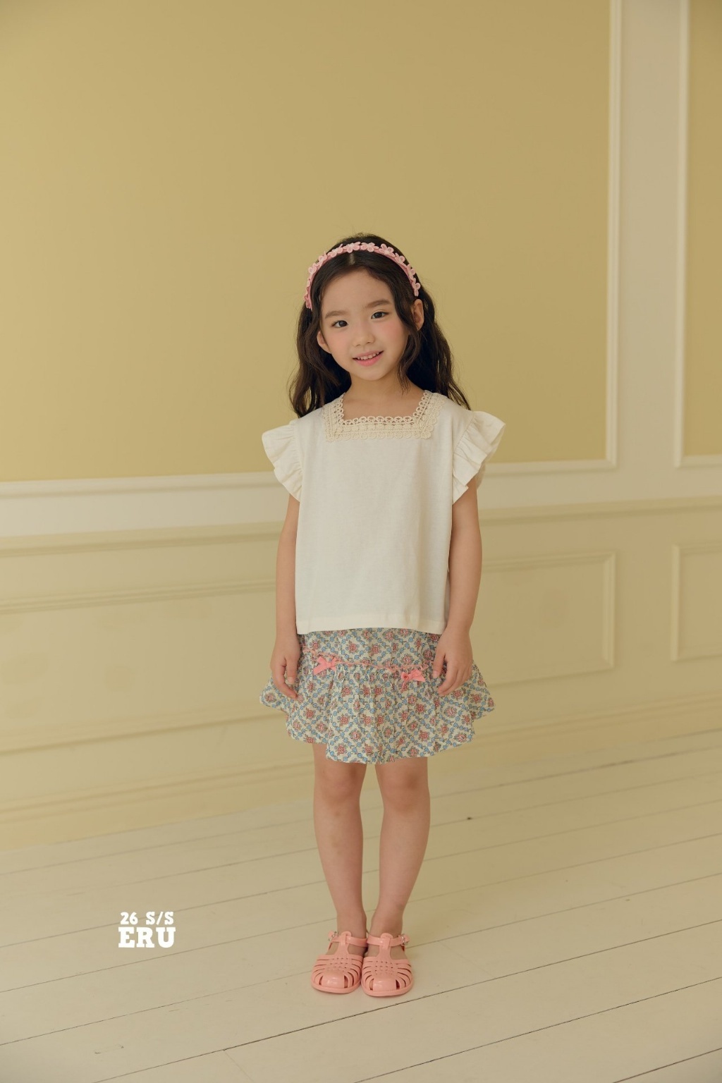 正韓夏Eru 大飛袖方領上衣