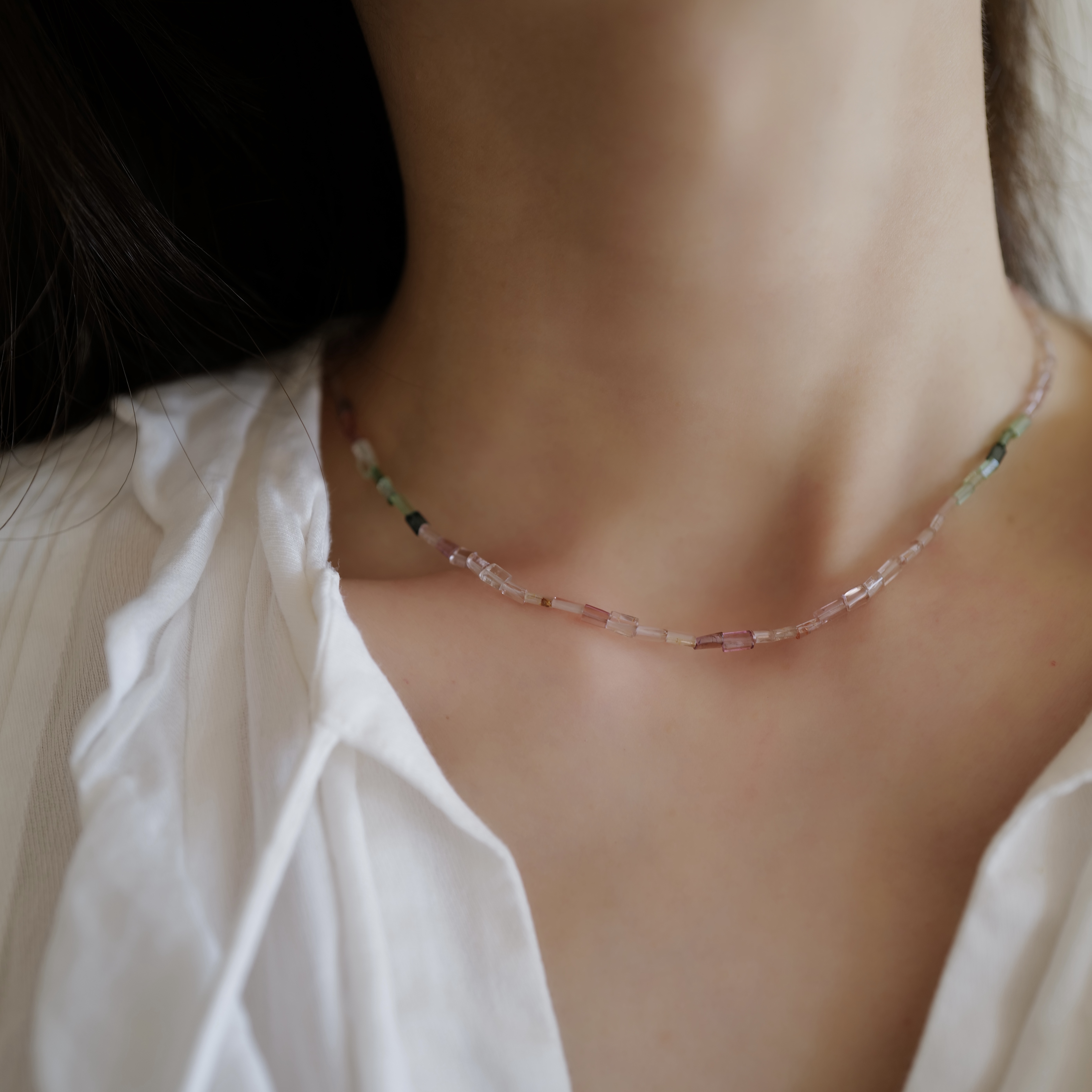 Tourmaline Shard | 14K 粉彩高透碧璽項鏈