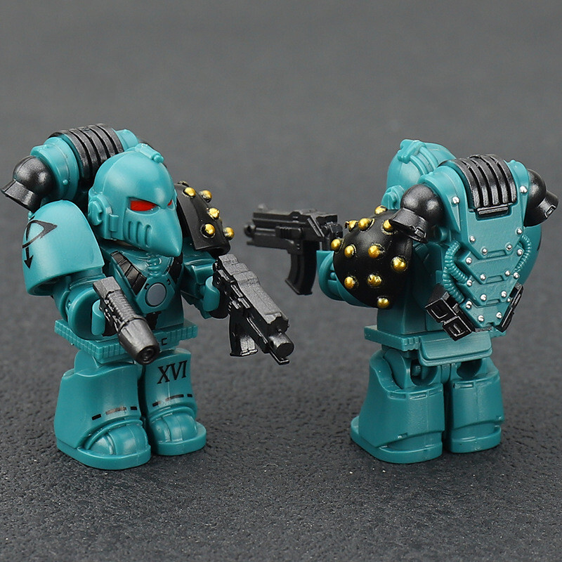 40K Space Marine Sons of Horus Night Lords Custom Minifigures Minifigs Fit Lego MK6-1A