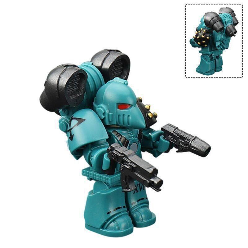 40K Space Marine Sons of Horus Night Lords Custom Minifigures Minifigs Fit Lego MK6-1B