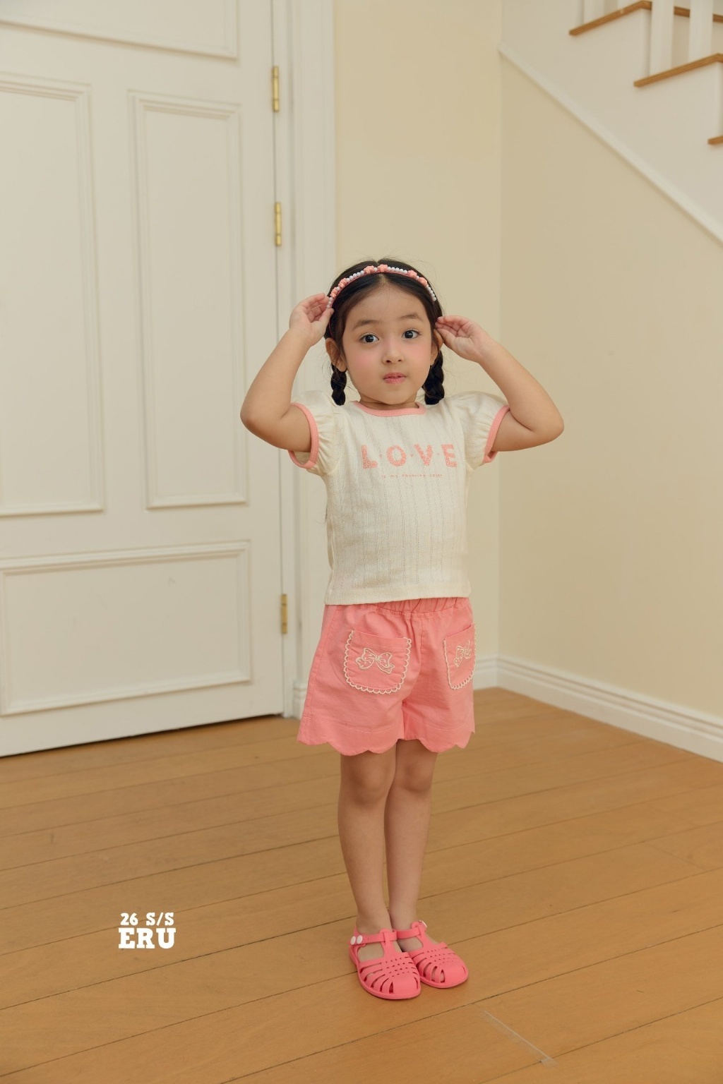 正韓夏Eru 圓領love上衣