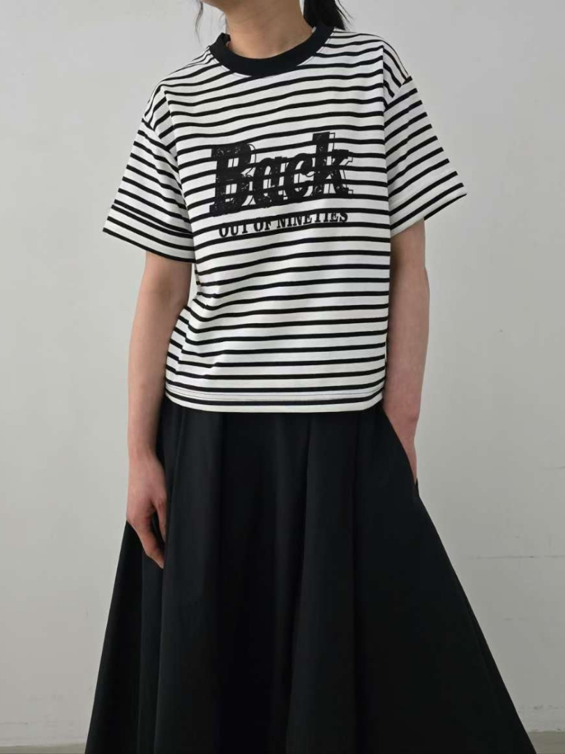 親膚舒適透氣★韓系短版字母棉T