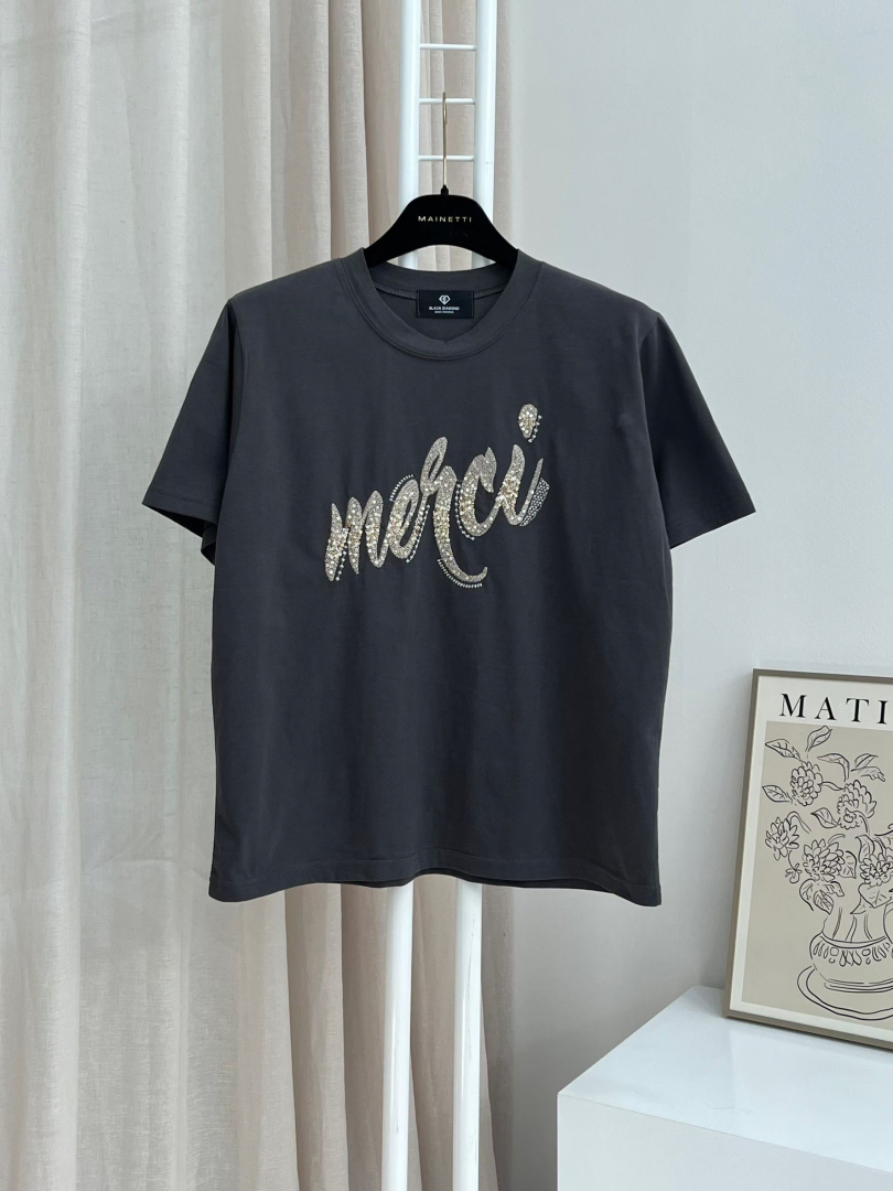 法式氣質百搭顯瘦棉T