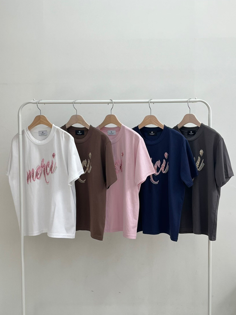 法式氣質百搭顯瘦棉T