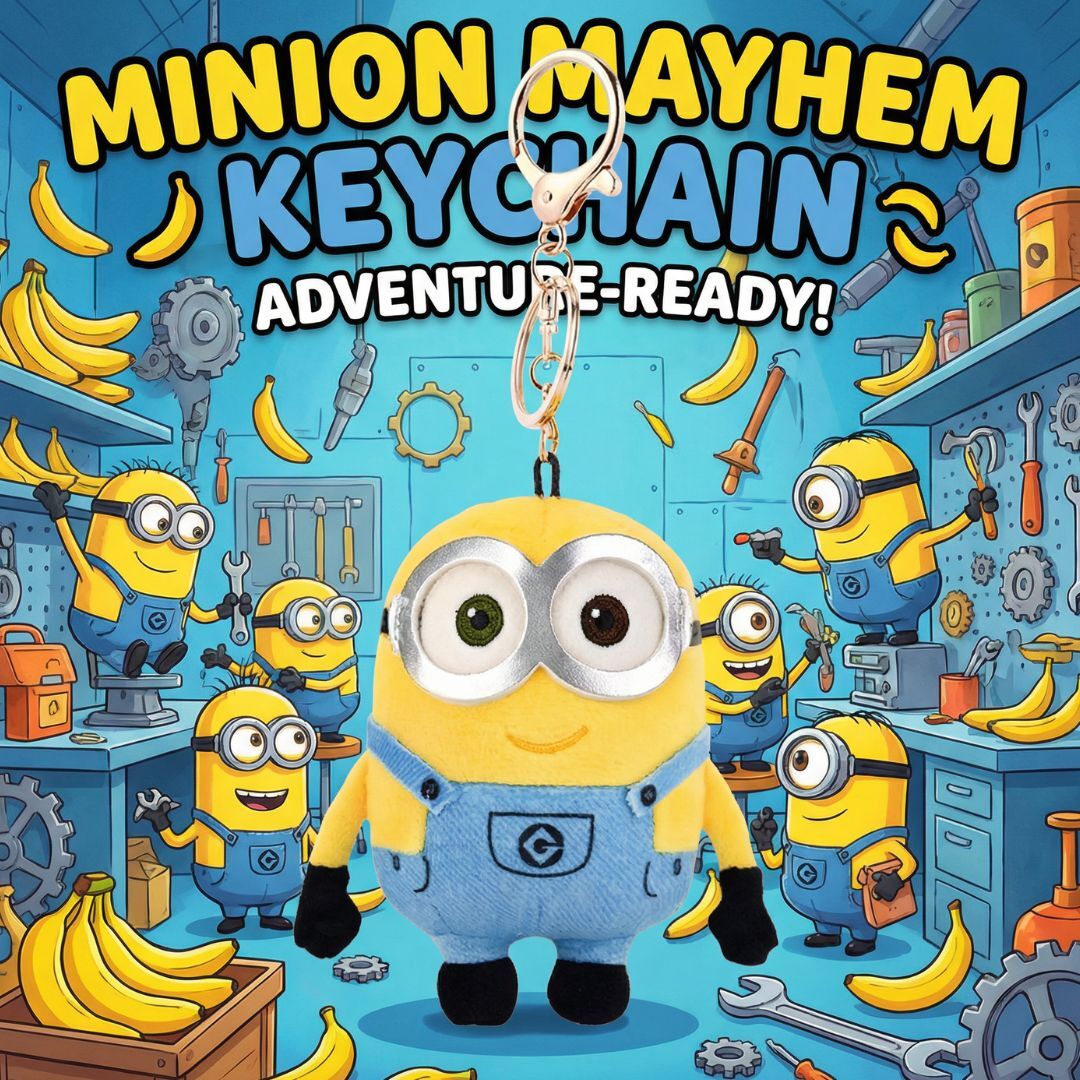 迷你兵團 毛絨掛件公仔 鎖匙扣飾物-BOB