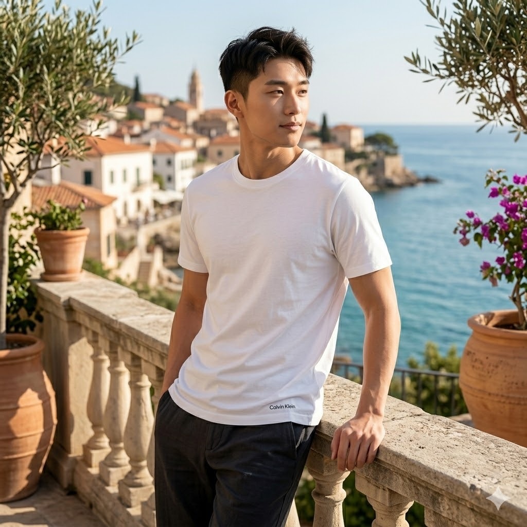 【預購】Calvin Klein H040378 男裝經典純棉修身短袖（3件裝）