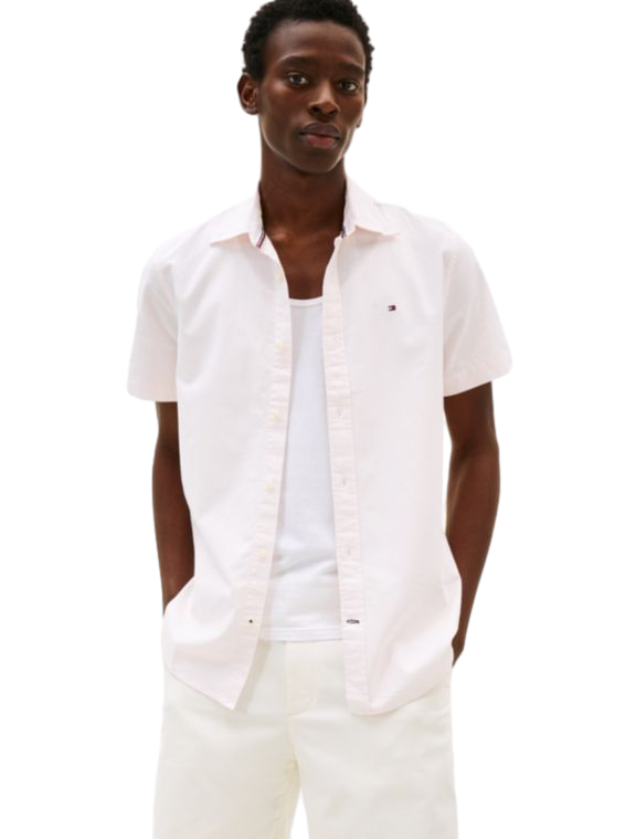 【Tommy Hilfiger USA】Short-Sleeve Stripe Oxford Shirt 78J8438  粉