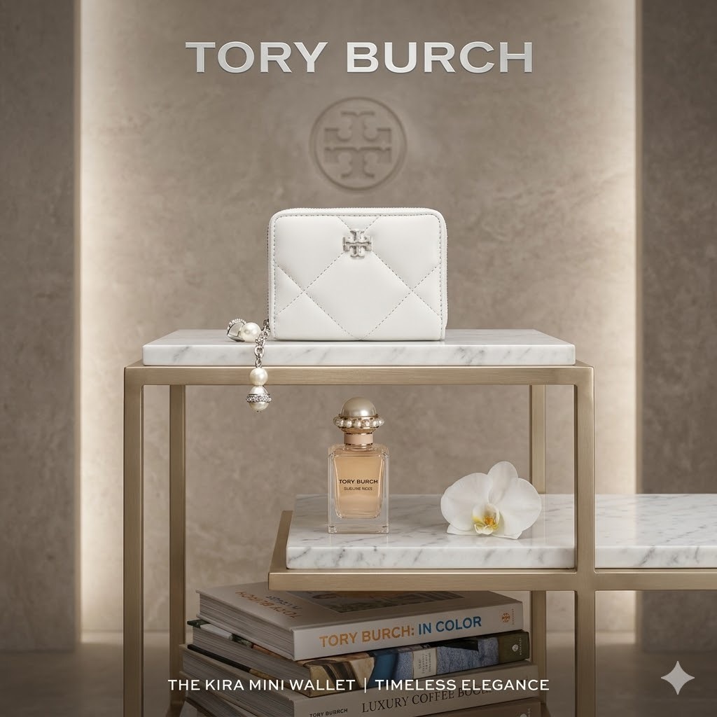【預購】Tory Burch SMALL KIRA DIAMOND CHARM H040380 拉鏈銀包