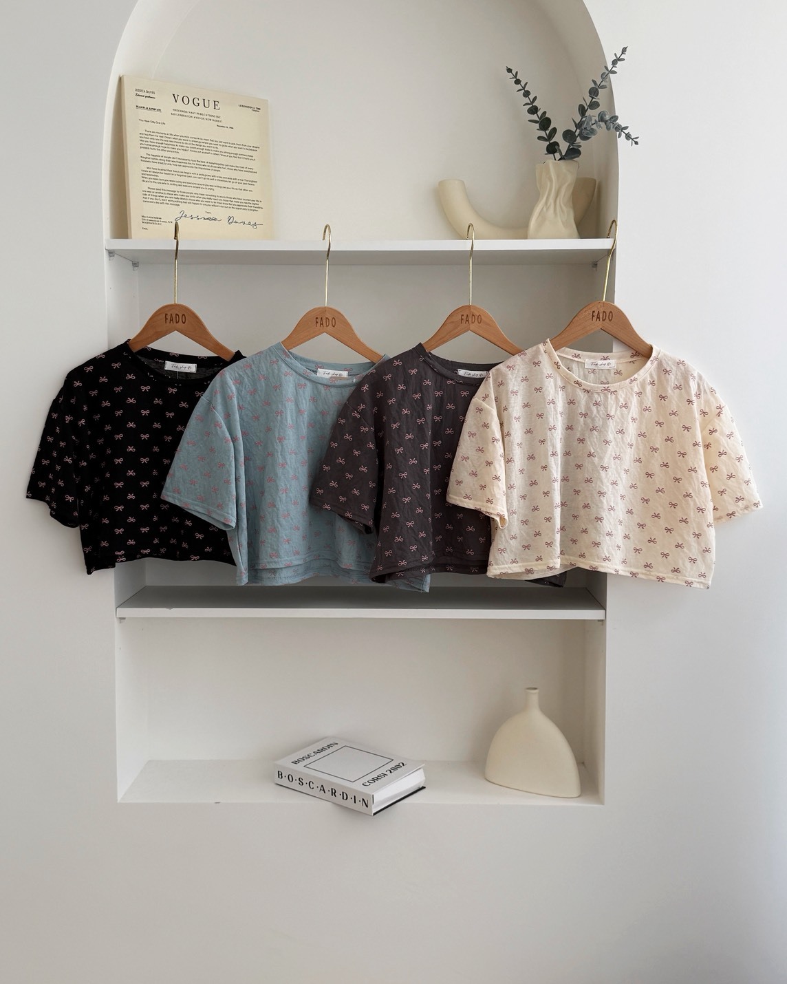 法朵Fado shop｜蝴蝶結印花短版T 0215065 四色