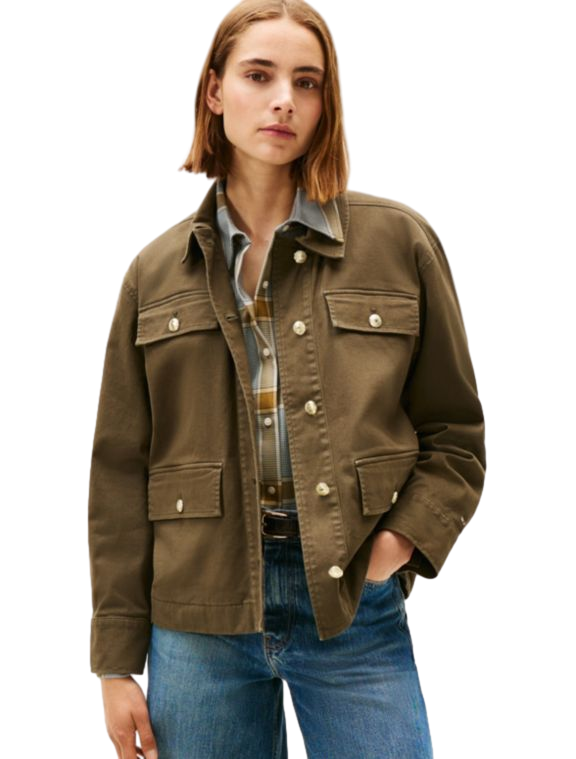 【Tommy Hilfiger USA】Gold-Button Field Jacket XW05562  橄欖