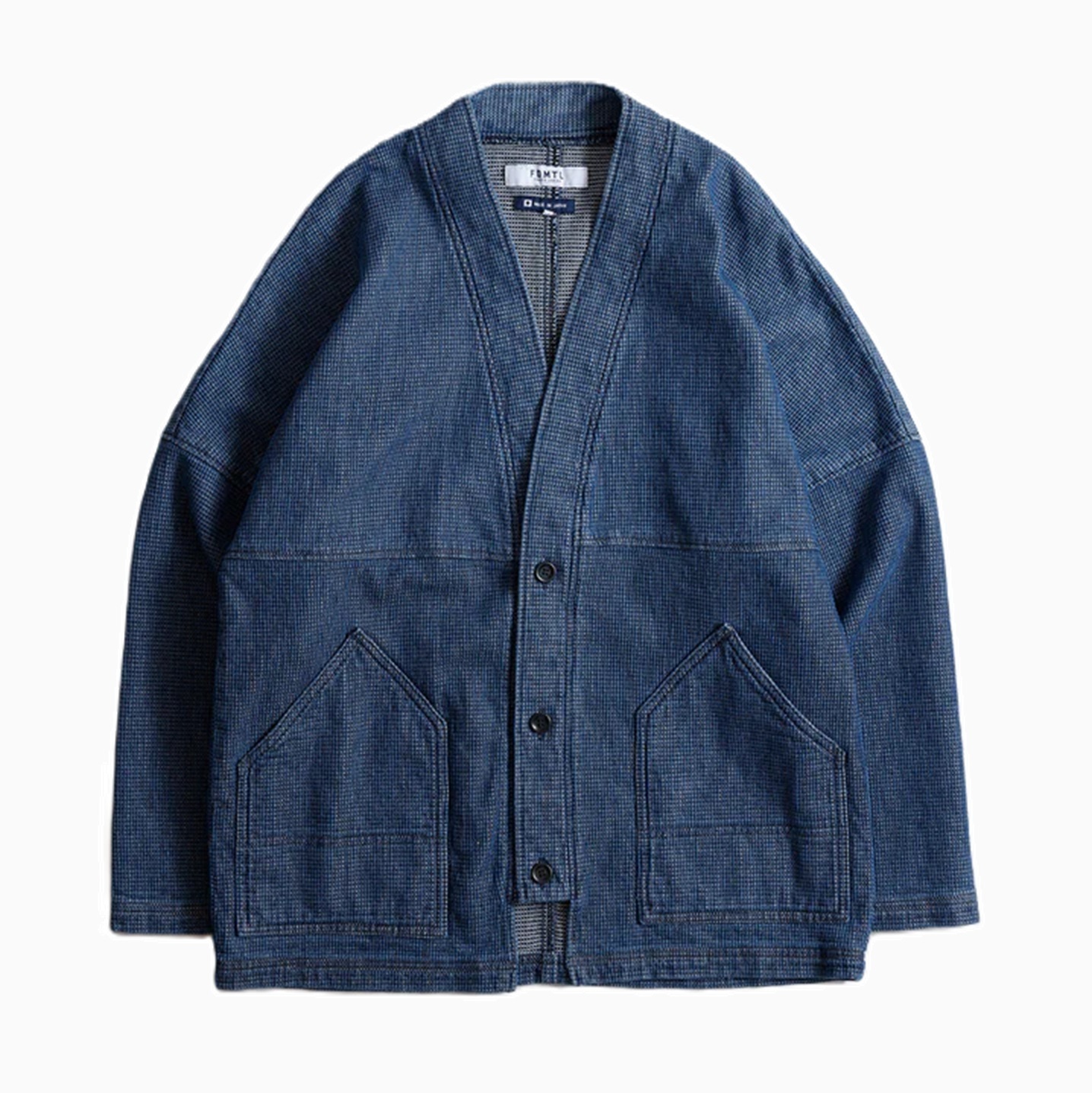 FDMTL JAPAN 2026 INDIGO CARDIGAN 3 YEARS WASH - PRE ORDER ITEM (預訂中)