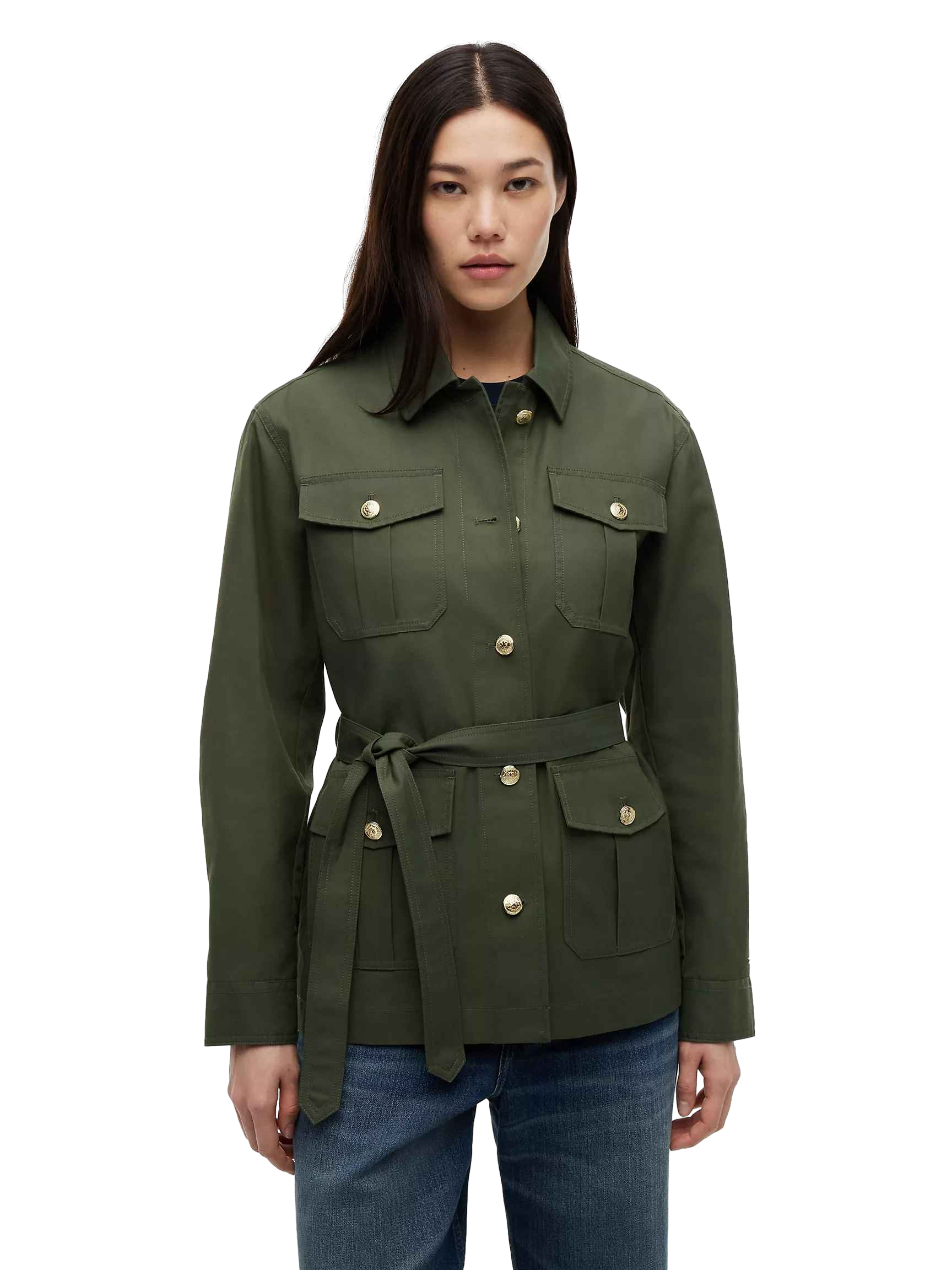 【Tommy Hilfiger USA】Water-Resistant Belted Utility Jacket XW08088  綠
