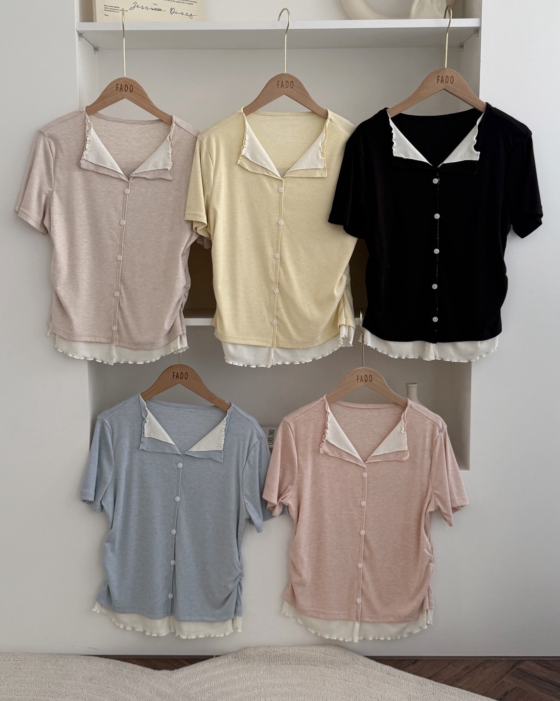 法朵Fado shop｜拼接撞色假兩件衫 0285008 五色