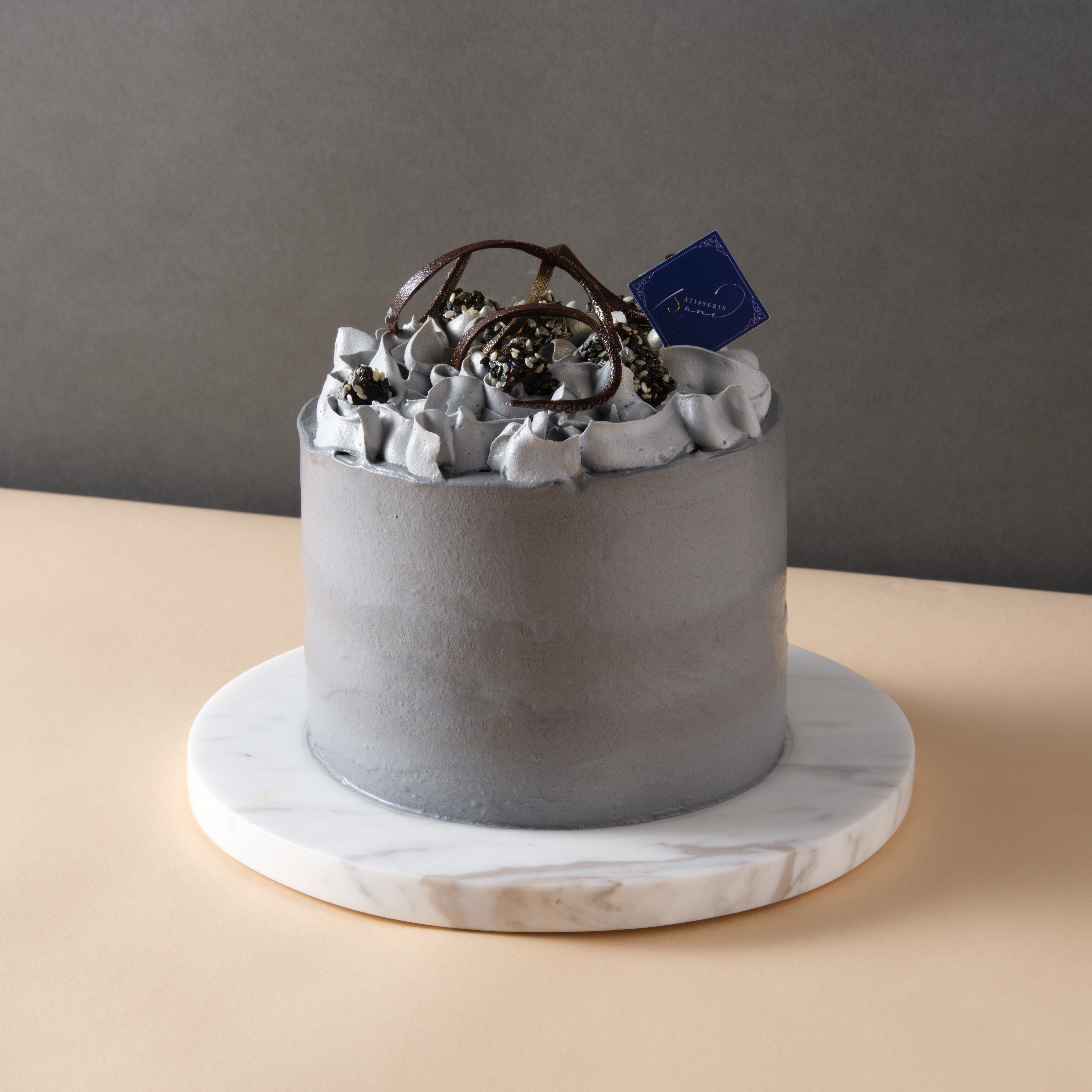 Black Sesame Soy Milk Cake