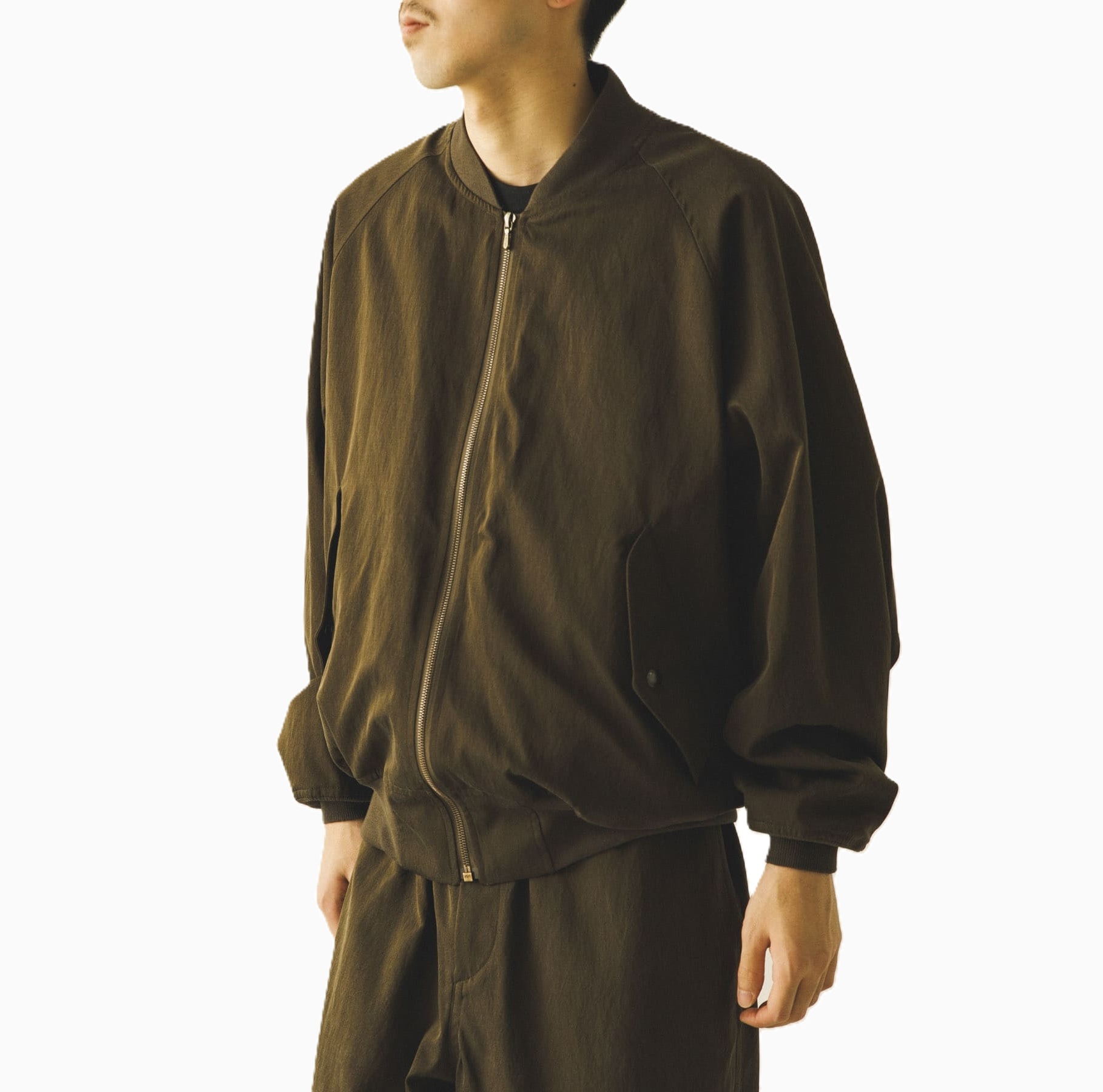 LAST PCS: A.PRESSE SILK PADDING JACKET (25SAP-01-08) - KHAKI SIZE 2 PRE ORDER ITEM (預訂中)