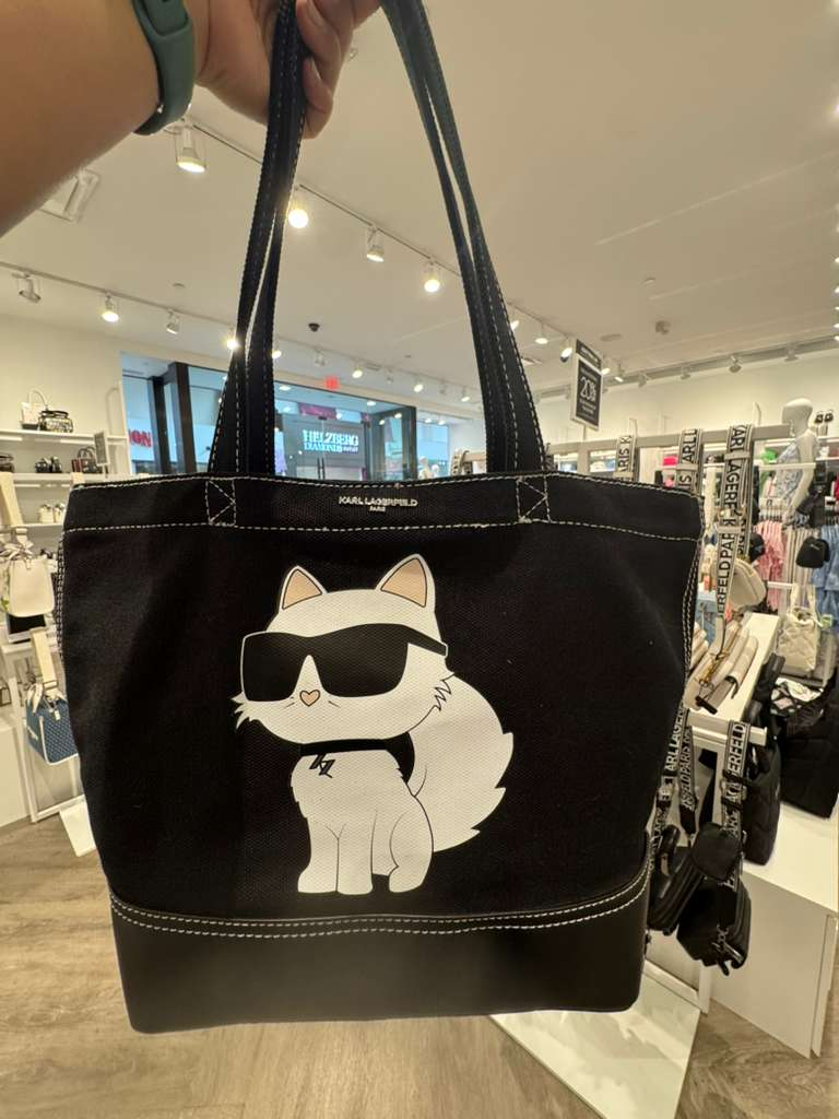 【預購】Karl Lagerfeld H040403  貓咪帆布托特包