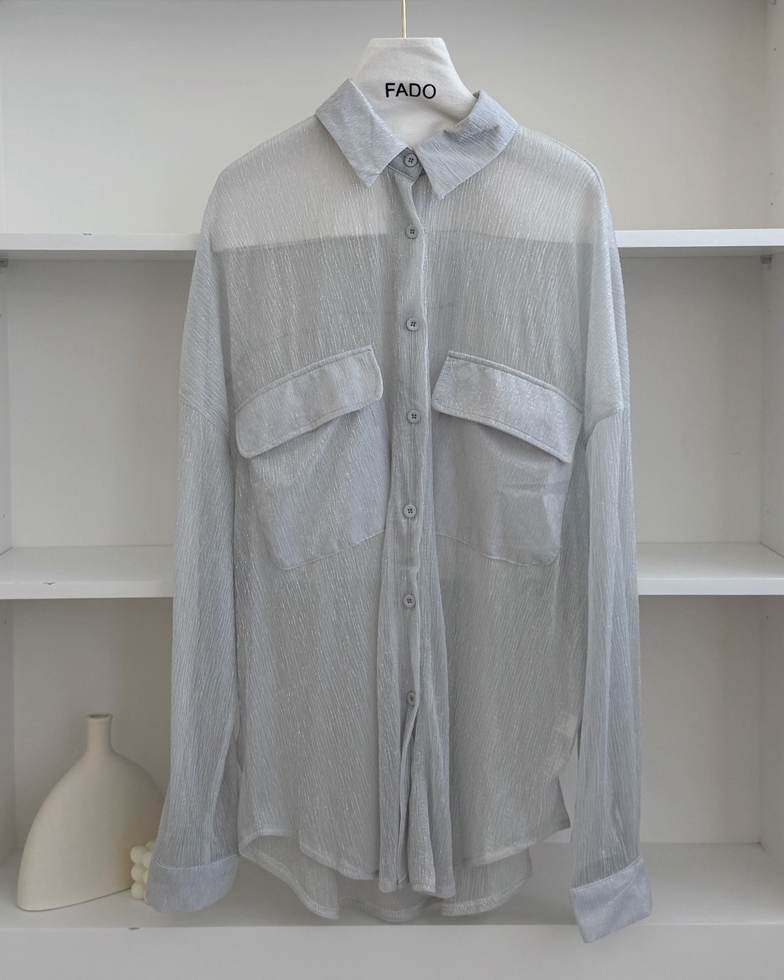 法朵Fado shop｜雙口袋金蔥襯衫 3725003 兩色