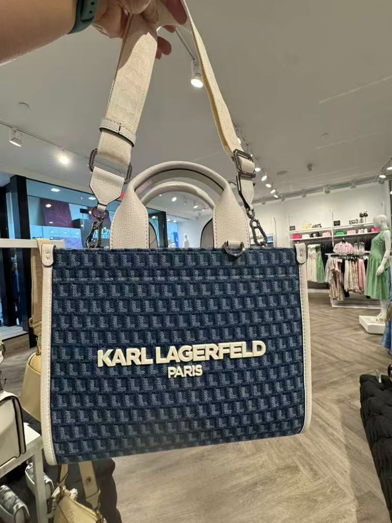 【預購】Karl Lagerfeld H040410 丹寧騰兩用托特包