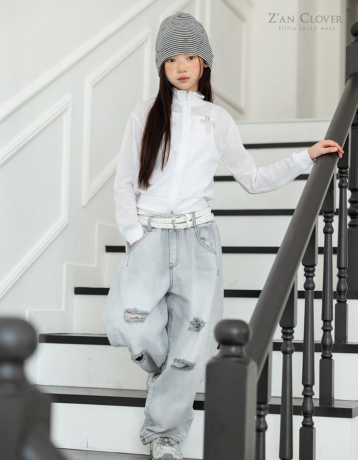 正韓夏zanclover 造型雙層白色皮帶