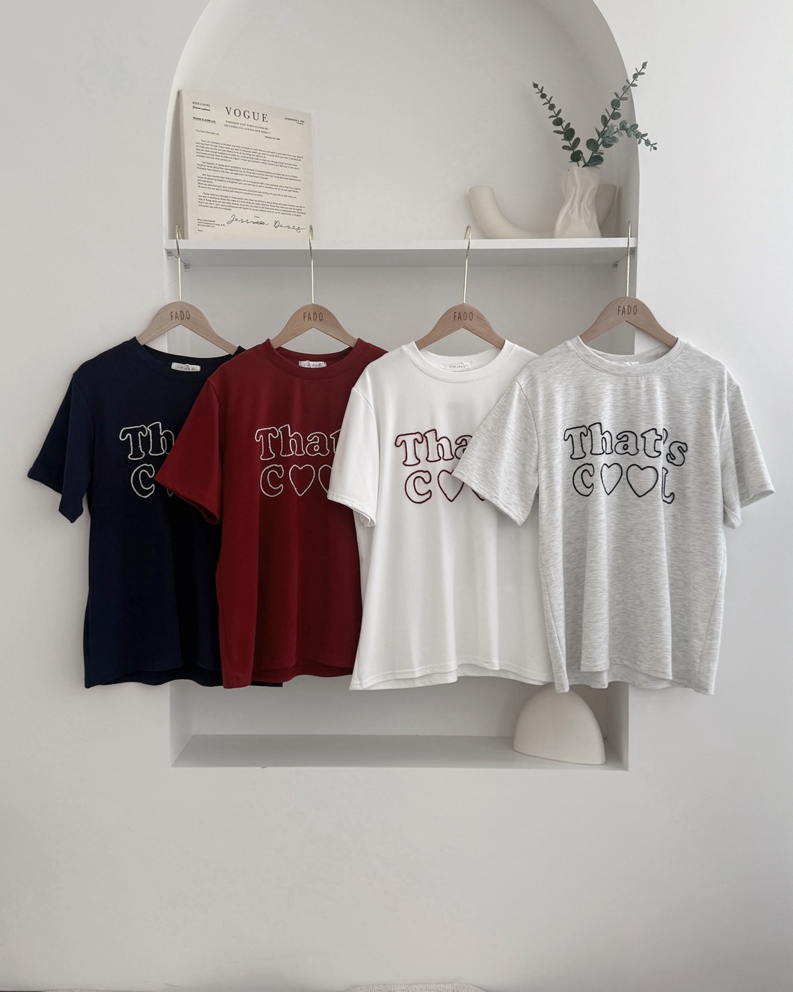 法朵Fado shop｜刺繡英文字母短T 0215074 四色
