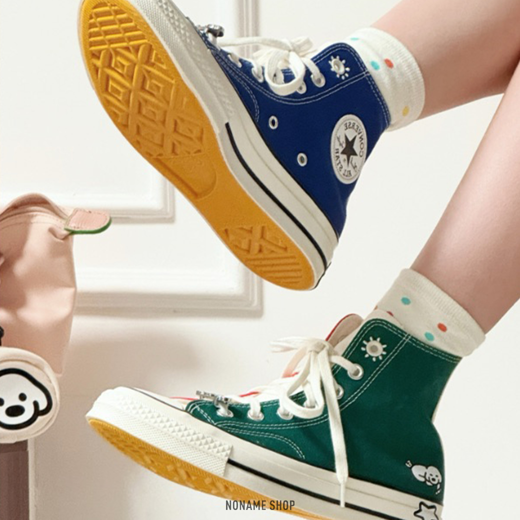 CONVERSE X 日本插畫家 MATSUI 療癒 聯名系列  CHUCK 70 狗狗插畫 多巴胺 高筒/低筒 帆布鞋 (男/女款)