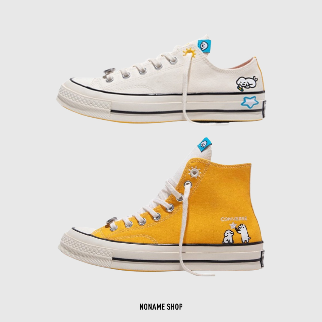 CONVERSE X 日本插畫家 MATSUI 療癒 聯名系列  CHUCK 70 狗狗插畫 多巴胺 高筒/低筒 帆布鞋 (男/女款)