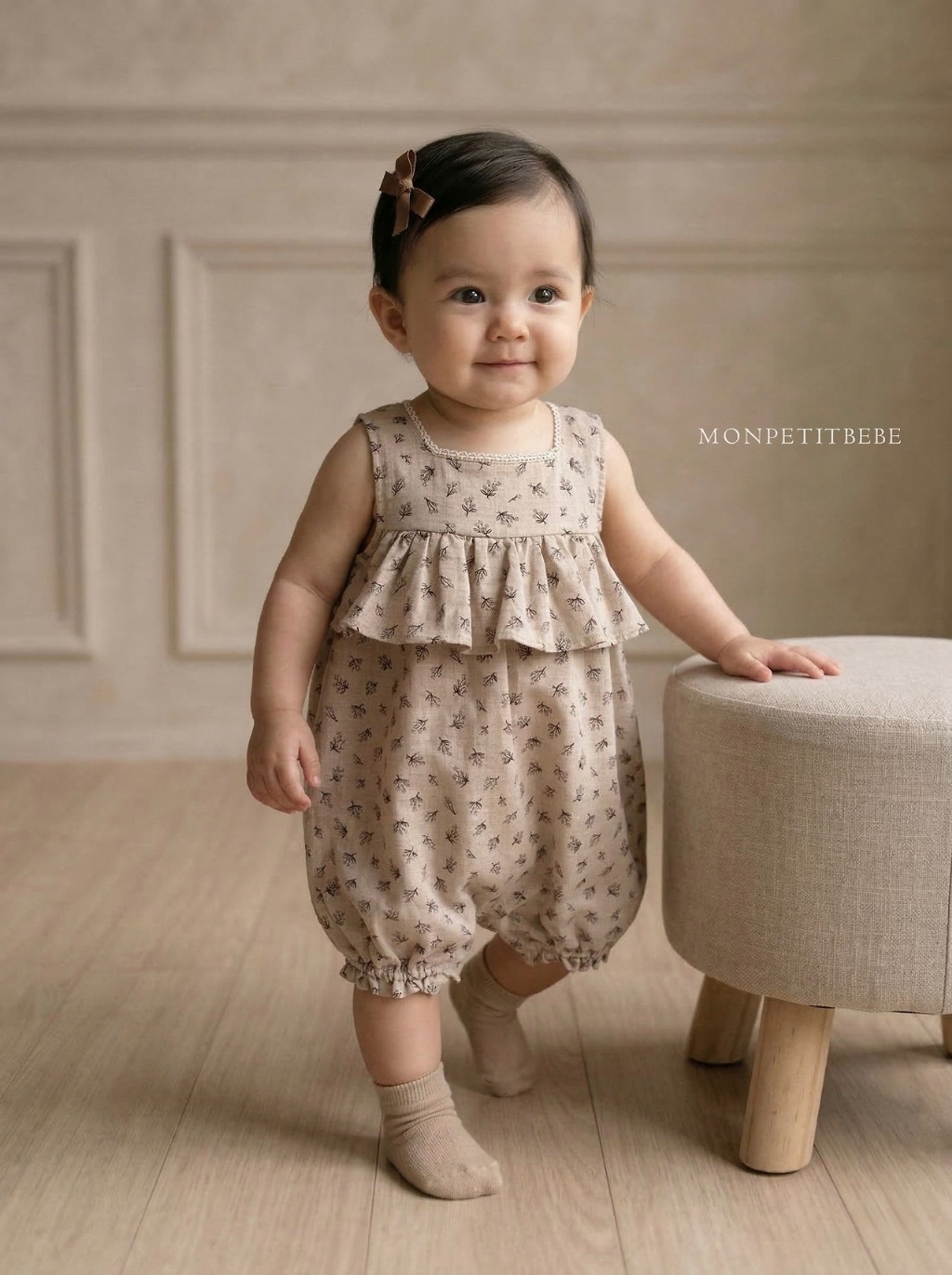 正韓夏Monpetitbebe 嫩嬰小花束連身包屁衣