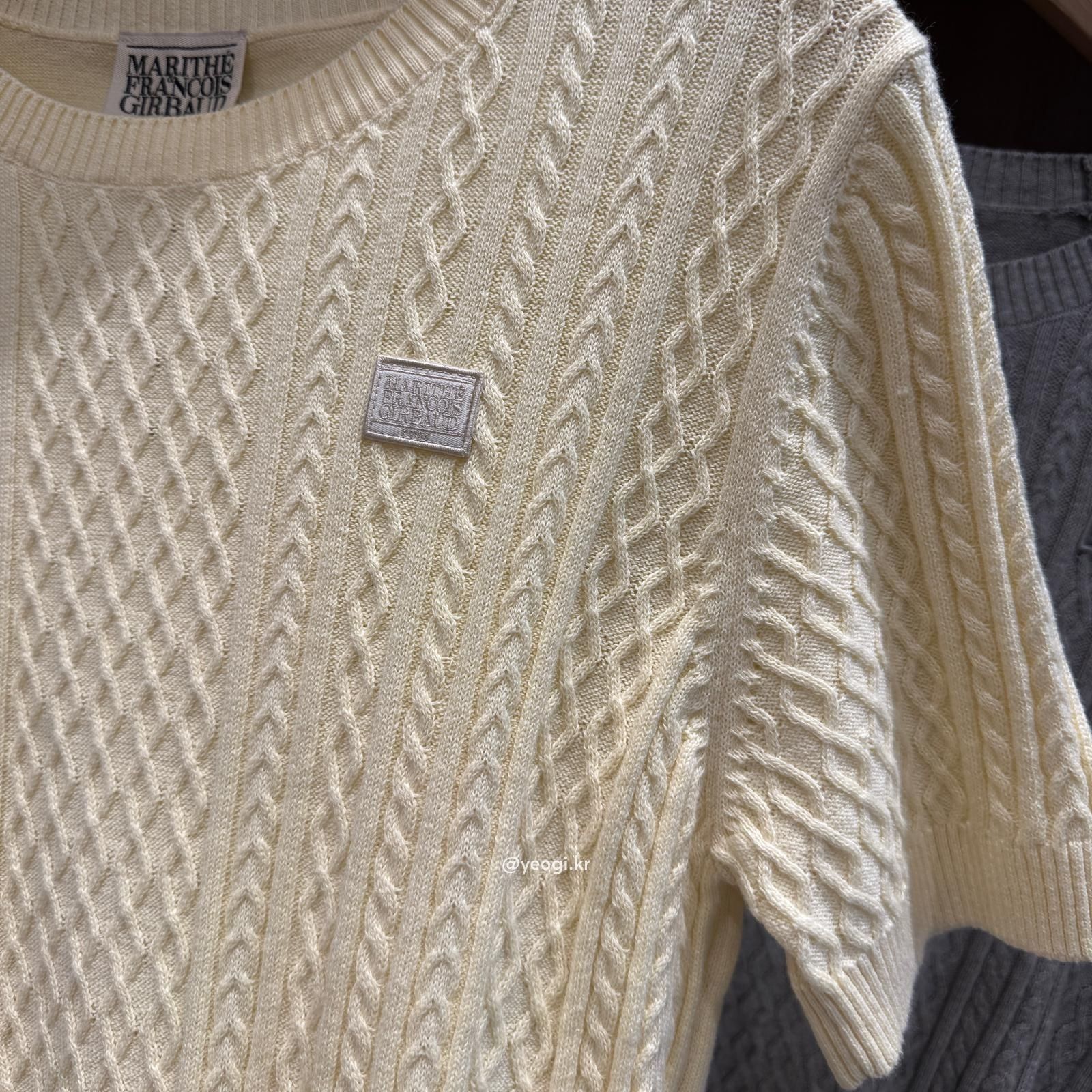 [11/4前入code每件最高可再-$20] MARITHE FRANCOIS GIRBAUD (MFG)｜W CABLE HALF KNIT PULLOVER [2 colors]
