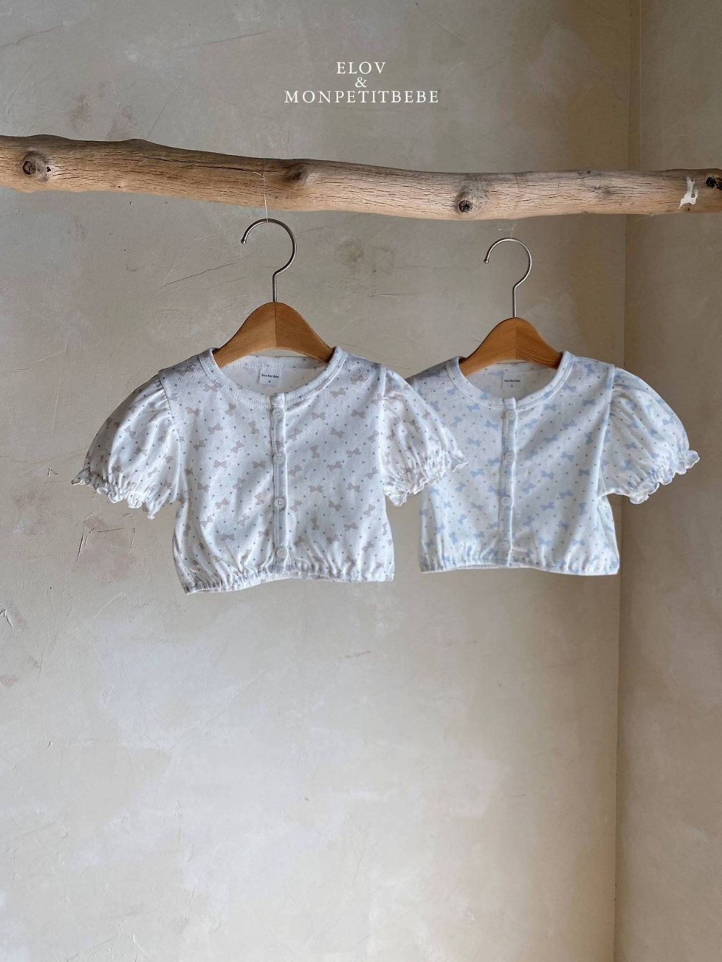 正韓夏Monpetitbebe 嫩嬰蝴蝶結點點外套