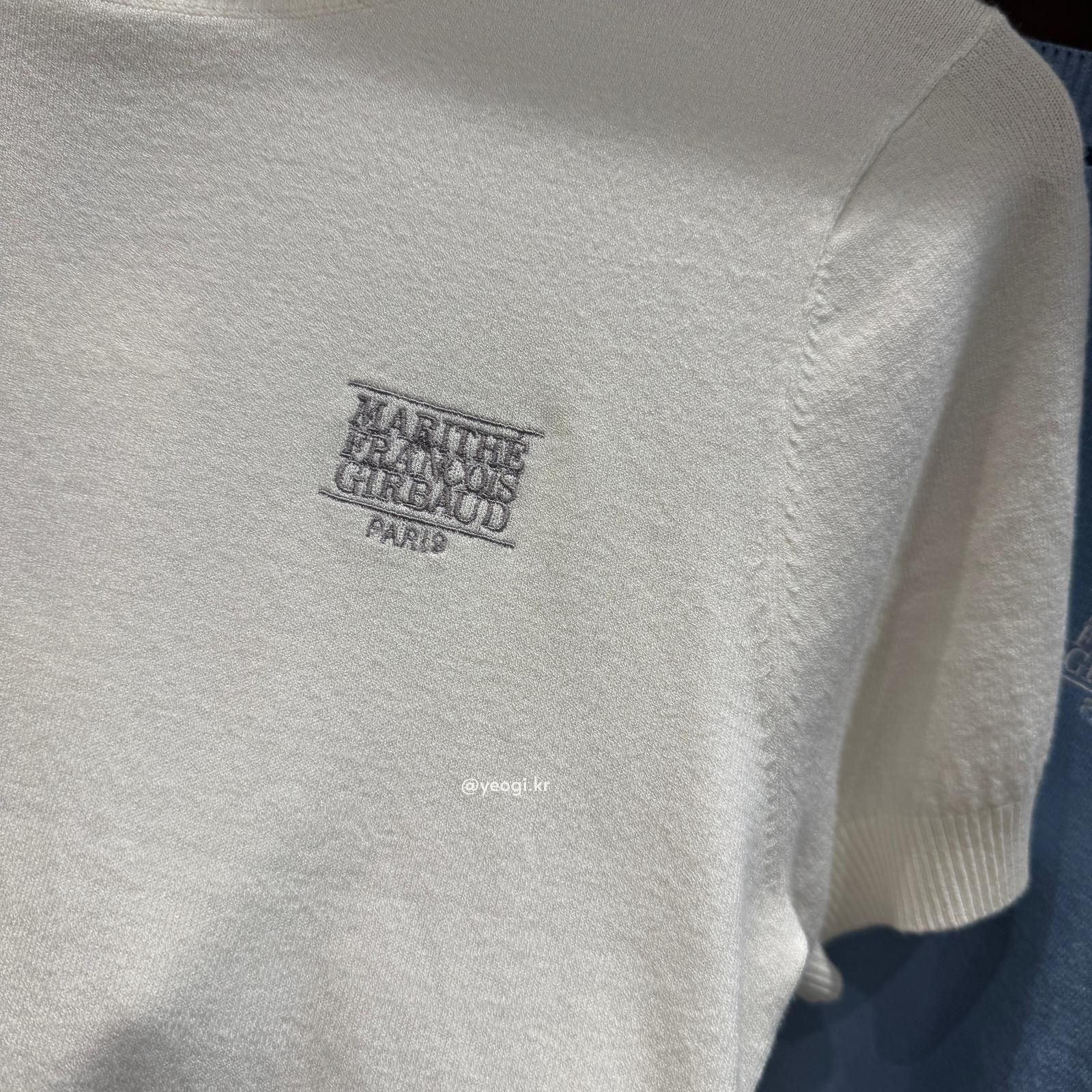 [11/4前入code每件最高可再-$20] MARITHE FRANCOIS GIRBAUD (MFG)｜W SMALL CLASSIC LOGO HALF KNIT PULLOVER [2 colors]