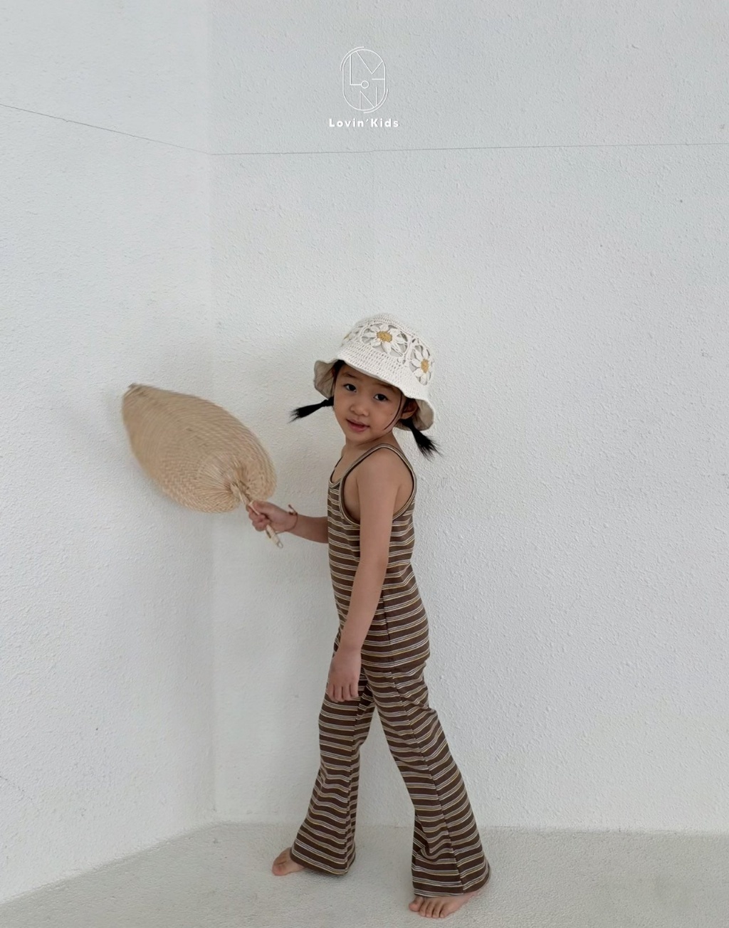 正韓夏LoVin 兩色條紋喇叭褲