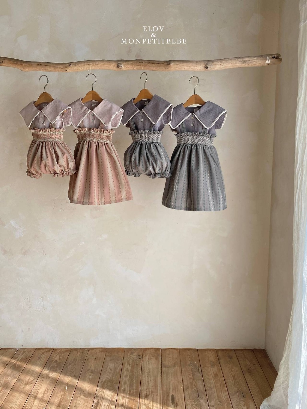 正韓夏Monpetitbebe 小童大方領吊帶碎花裙