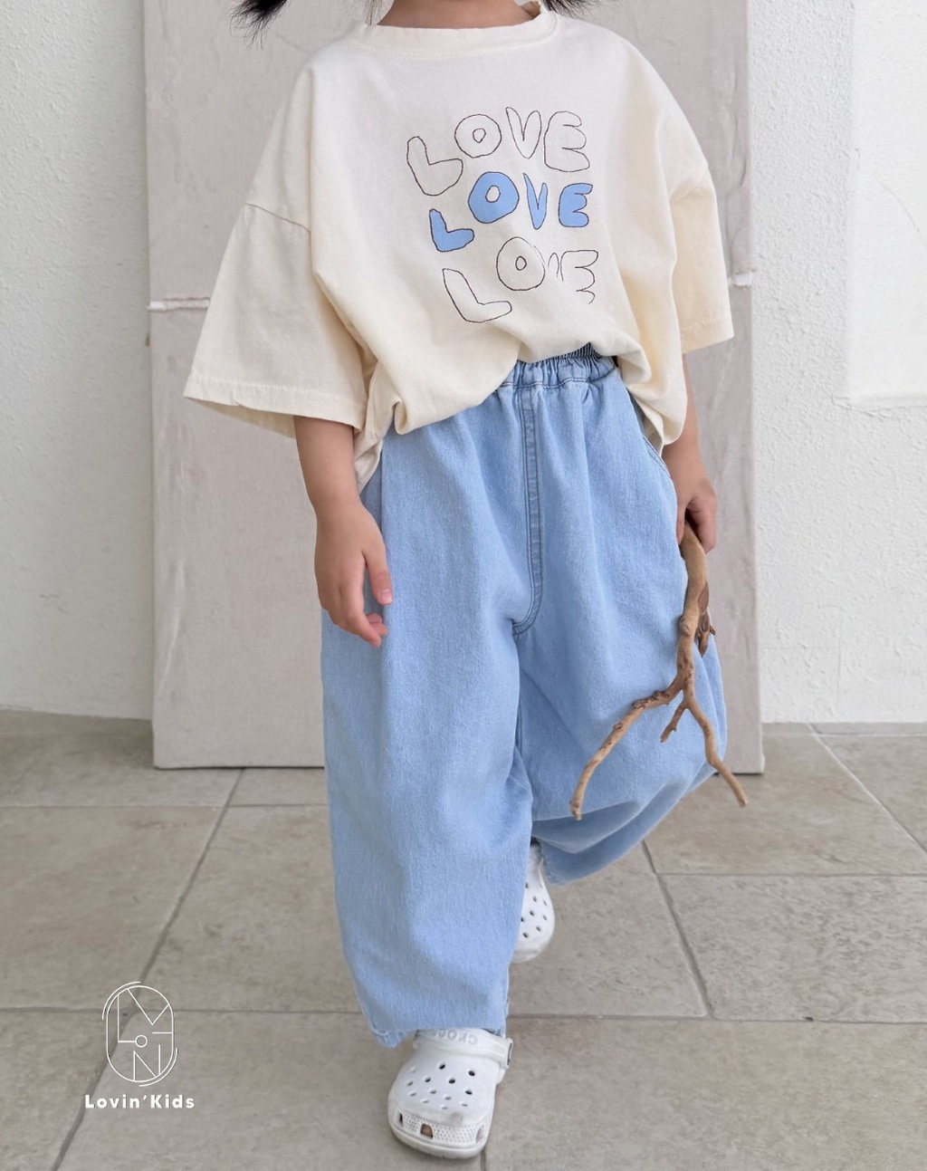 正韓夏LoVin 兩色原色牛仔錐形褲