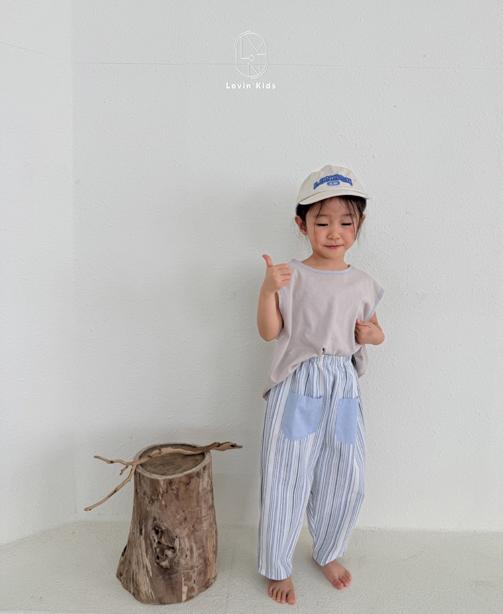 正韓夏LoVin 兩色日系直條森林褲