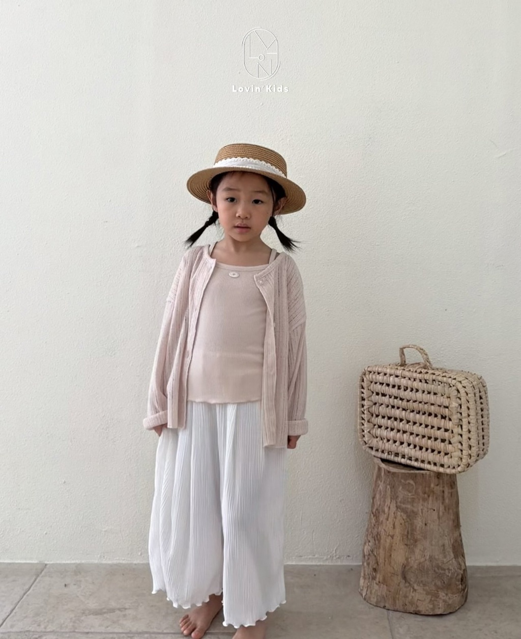 正韓夏LoVin 兩色軟綿綿捲邊寬褲