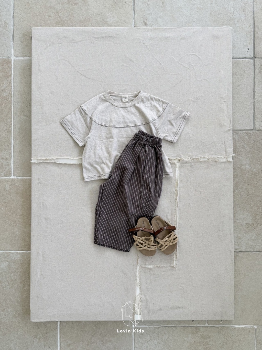 正韓夏LoVin 兩色直條燈籠褲