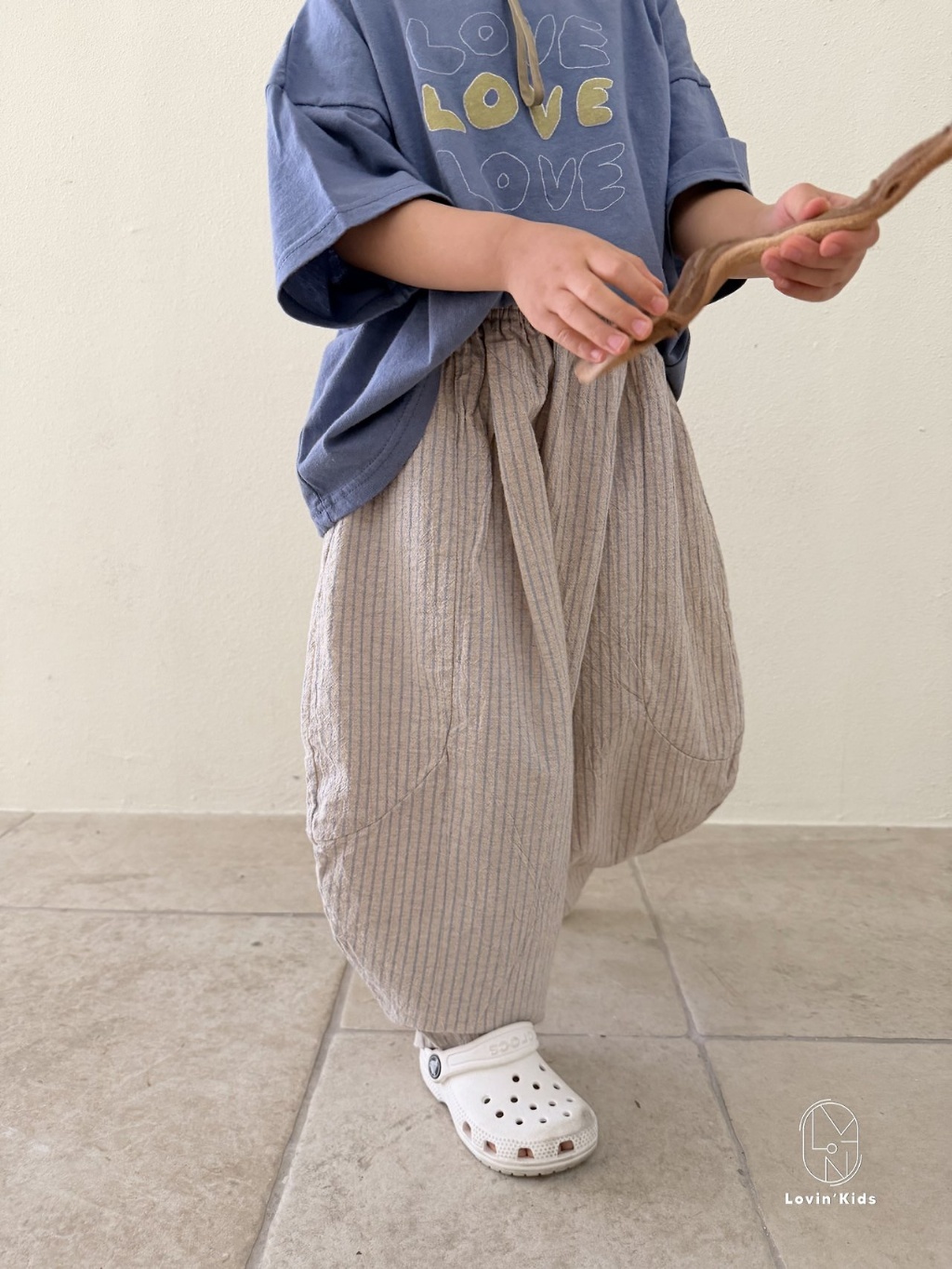 正韓夏LoVin 兩色直條燈籠褲