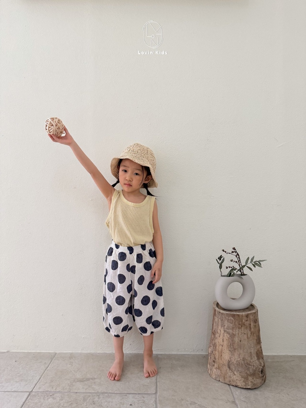 正韓夏LoVin 兩色點點七分褲