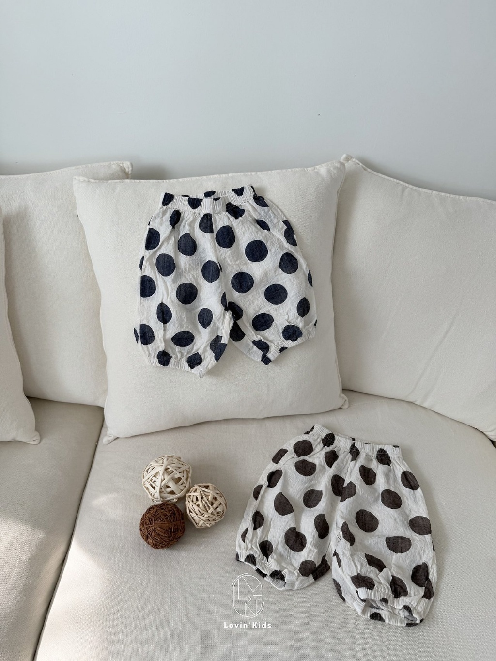 正韓夏LoVin 兩色點點七分褲