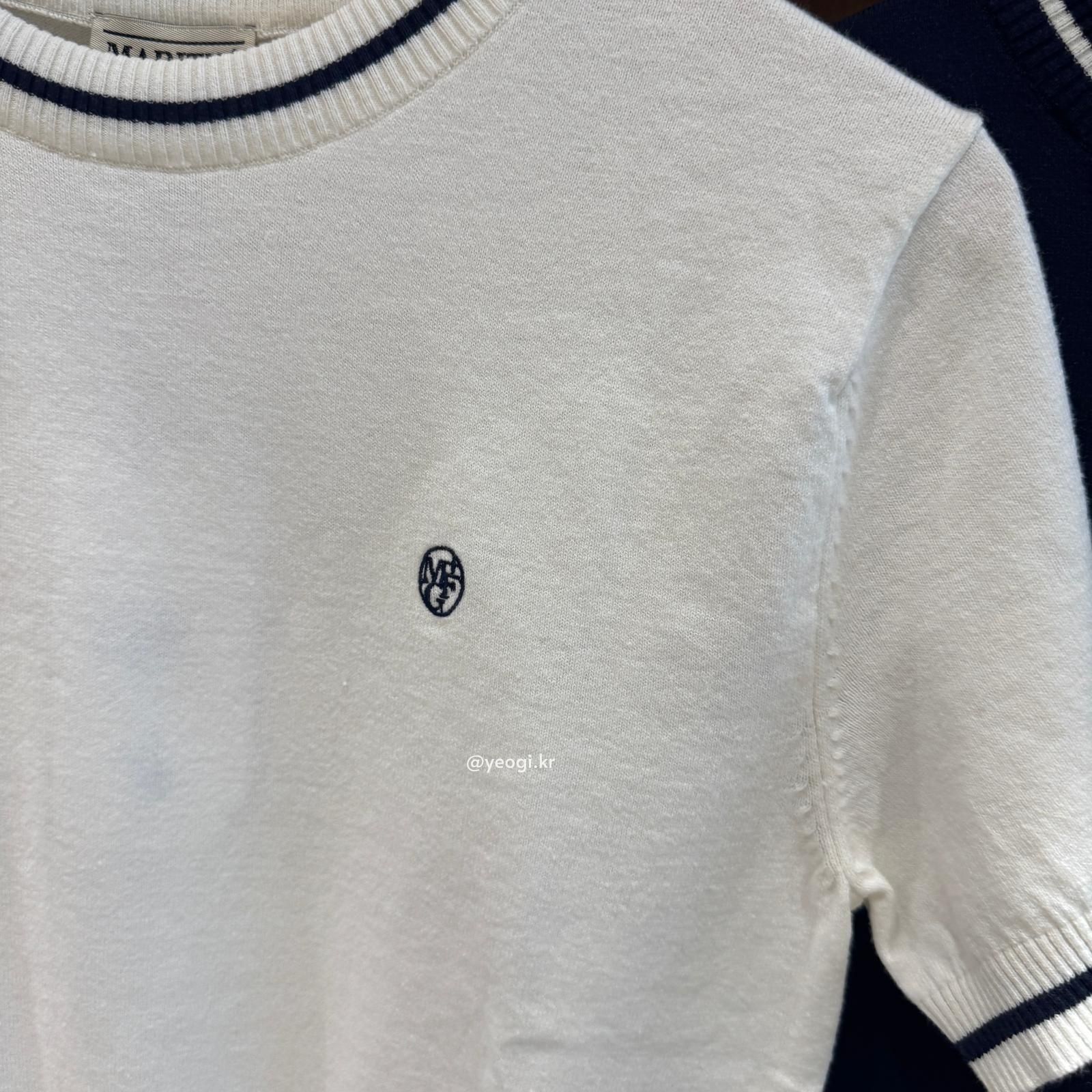 [11/4前入code每件最高可再-$20] MARITHE FRANCOIS GIRBAUD (MFG)｜W CIRCLE LOGO HALF KNIT PULLOVER [2 colors]