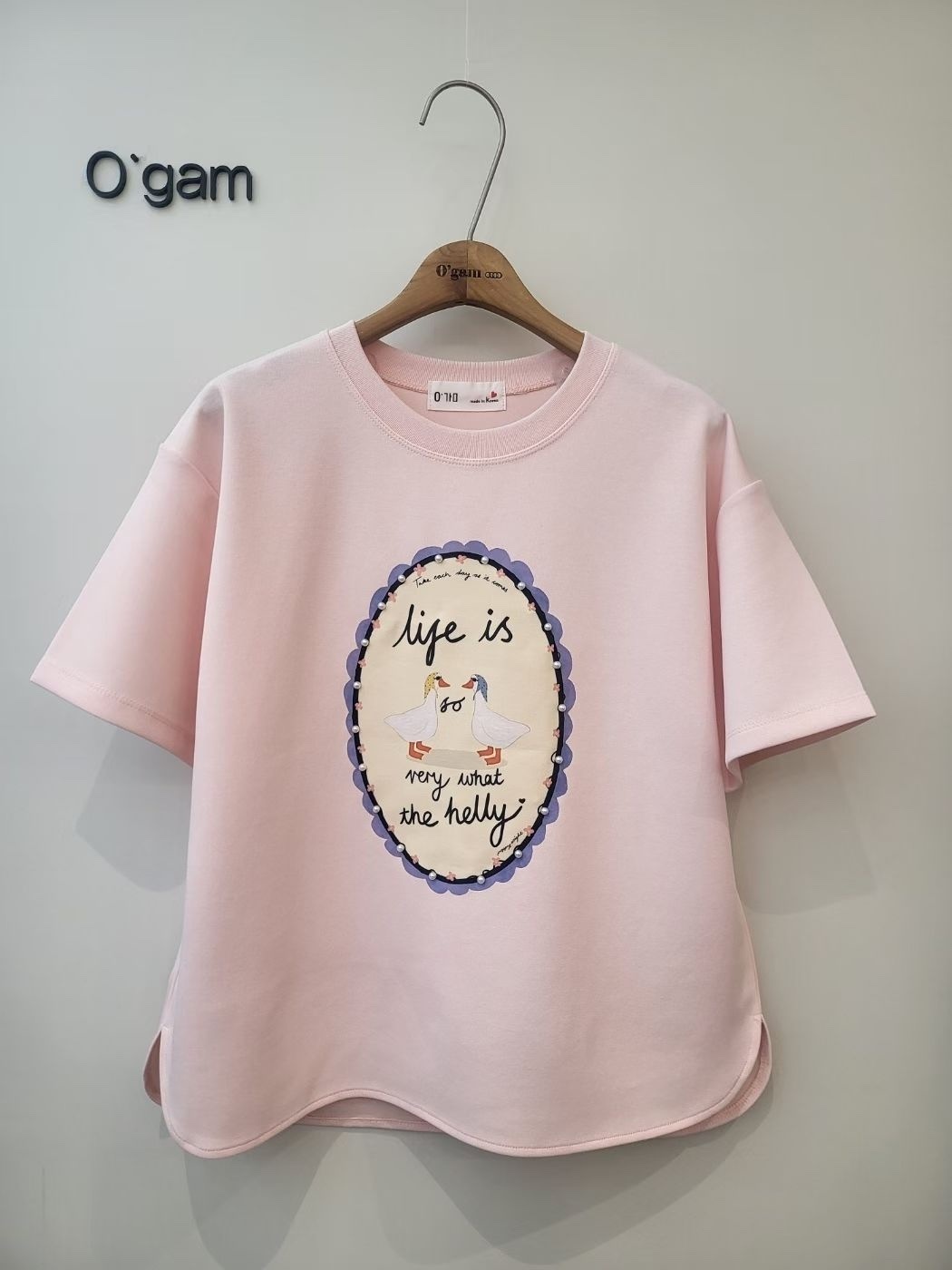 韓國O牌子高質鴨仔圖案top ～156U