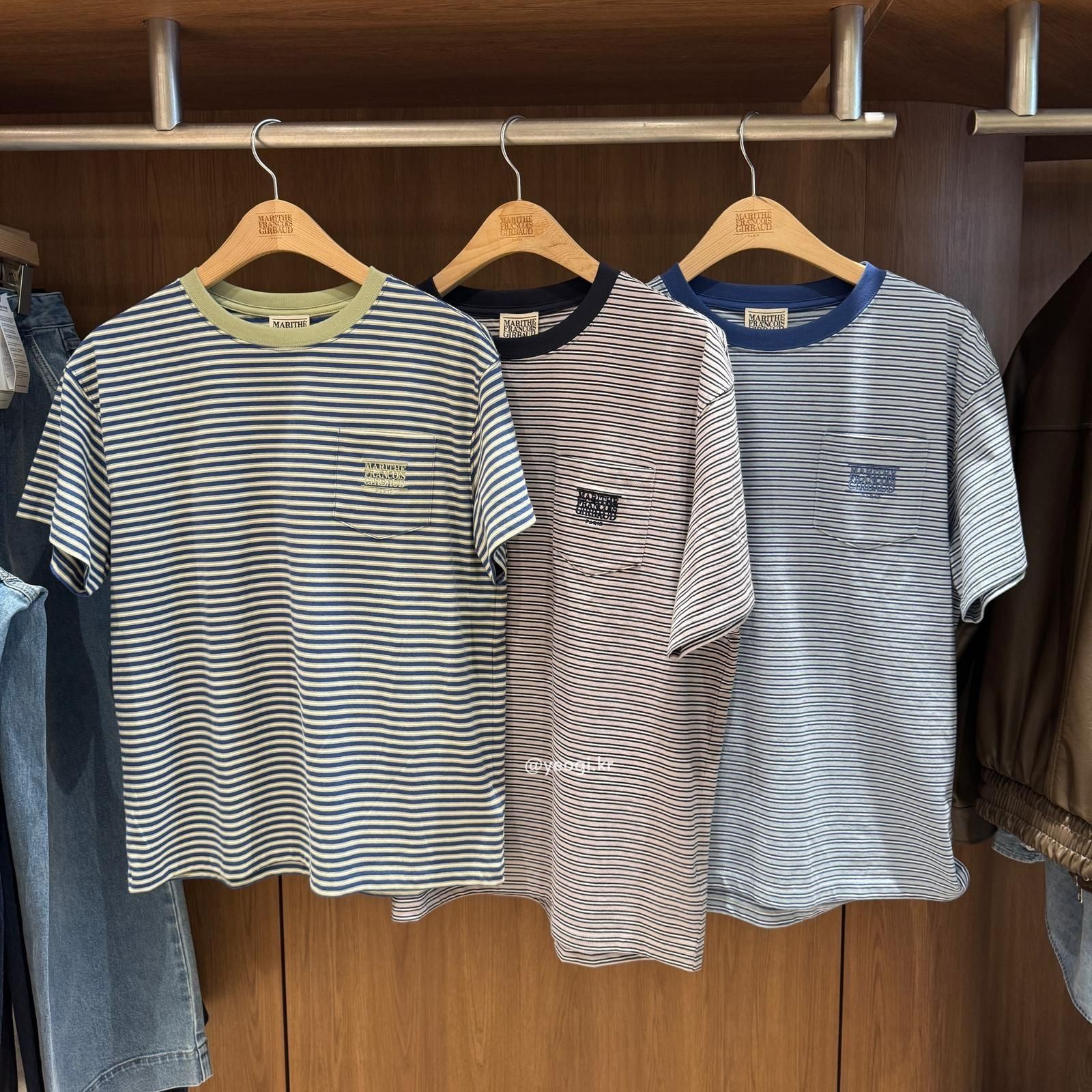 [11/4前入code每件最高可再-$20] MARITHE FRANCOIS GIRBAUD (MFG)｜SMALL CLASSIC LOGO STRIPE RINGER TEE [3 colors]