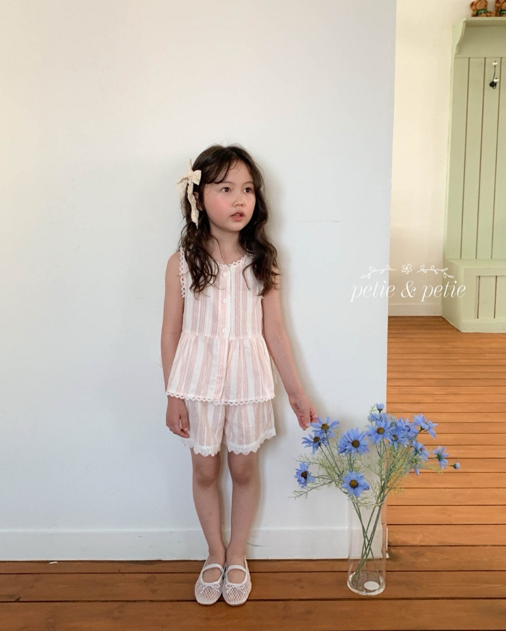 正韓夏Petitpetit 兩色清新格子背心上衣