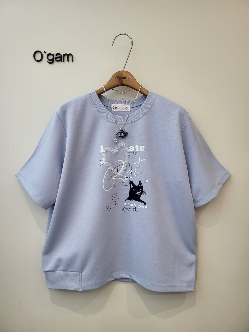 韓國O牌子高質貓仔圖案top ～156W