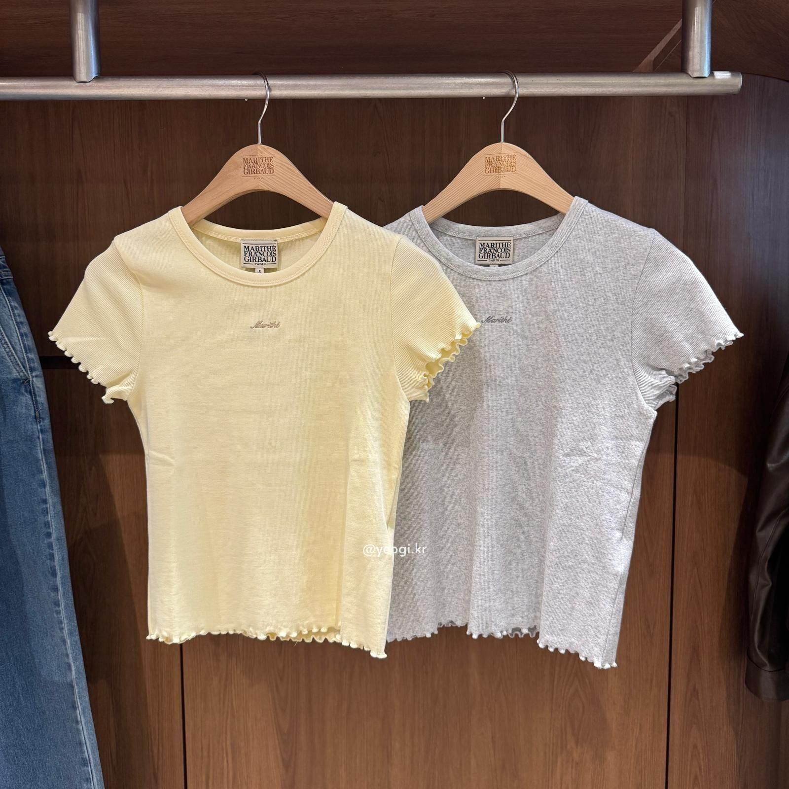 [11/4前入code每件最高可再-$20] MARITHE FRANCOIS GIRBAUD (MFG)｜W RIB POINT TEE [2 colors]