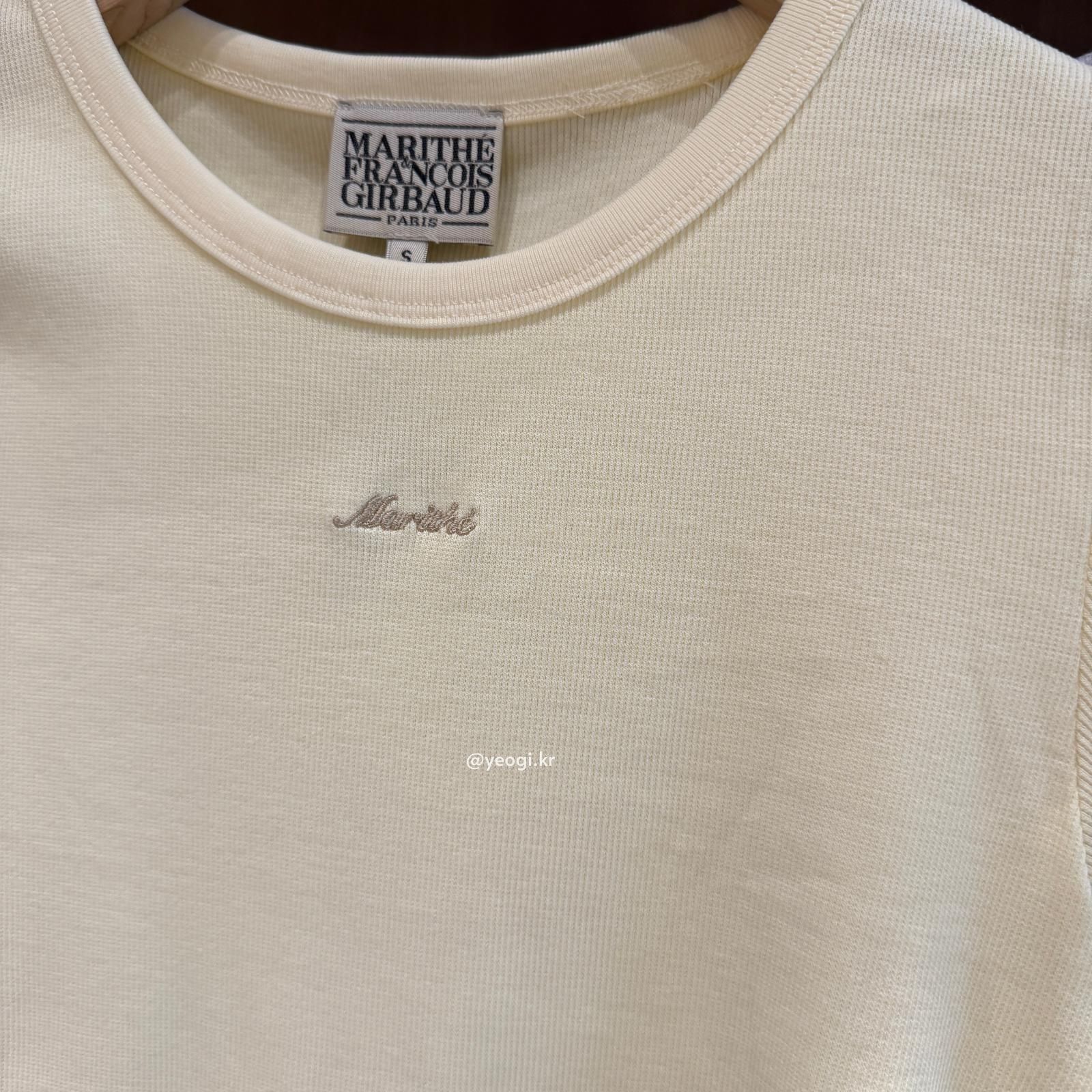 [11/4前入code每件最高可再-$20] MARITHE FRANCOIS GIRBAUD (MFG)｜W RIB POINT TEE [2 colors]