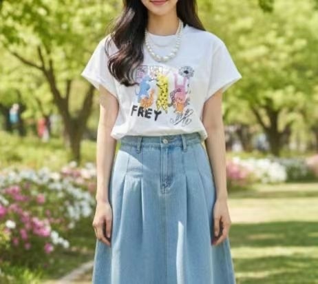 韓國O牌子高質公仔圖案top ～156Z