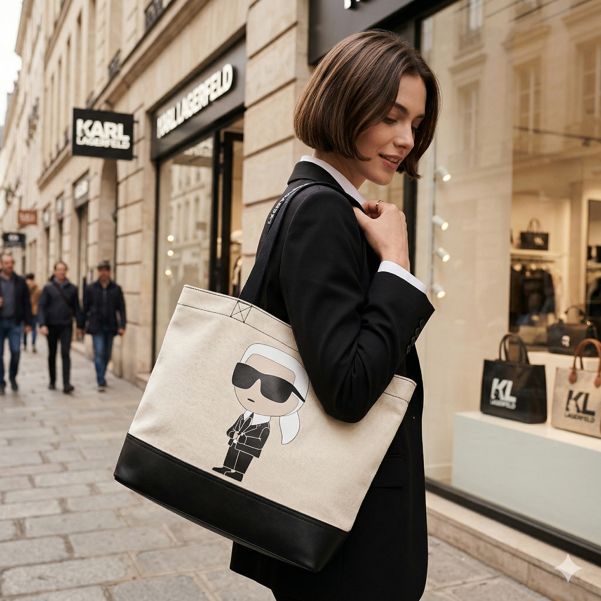 【預購】Karl Lagerfeld H040404 老佛爺帆布托特包