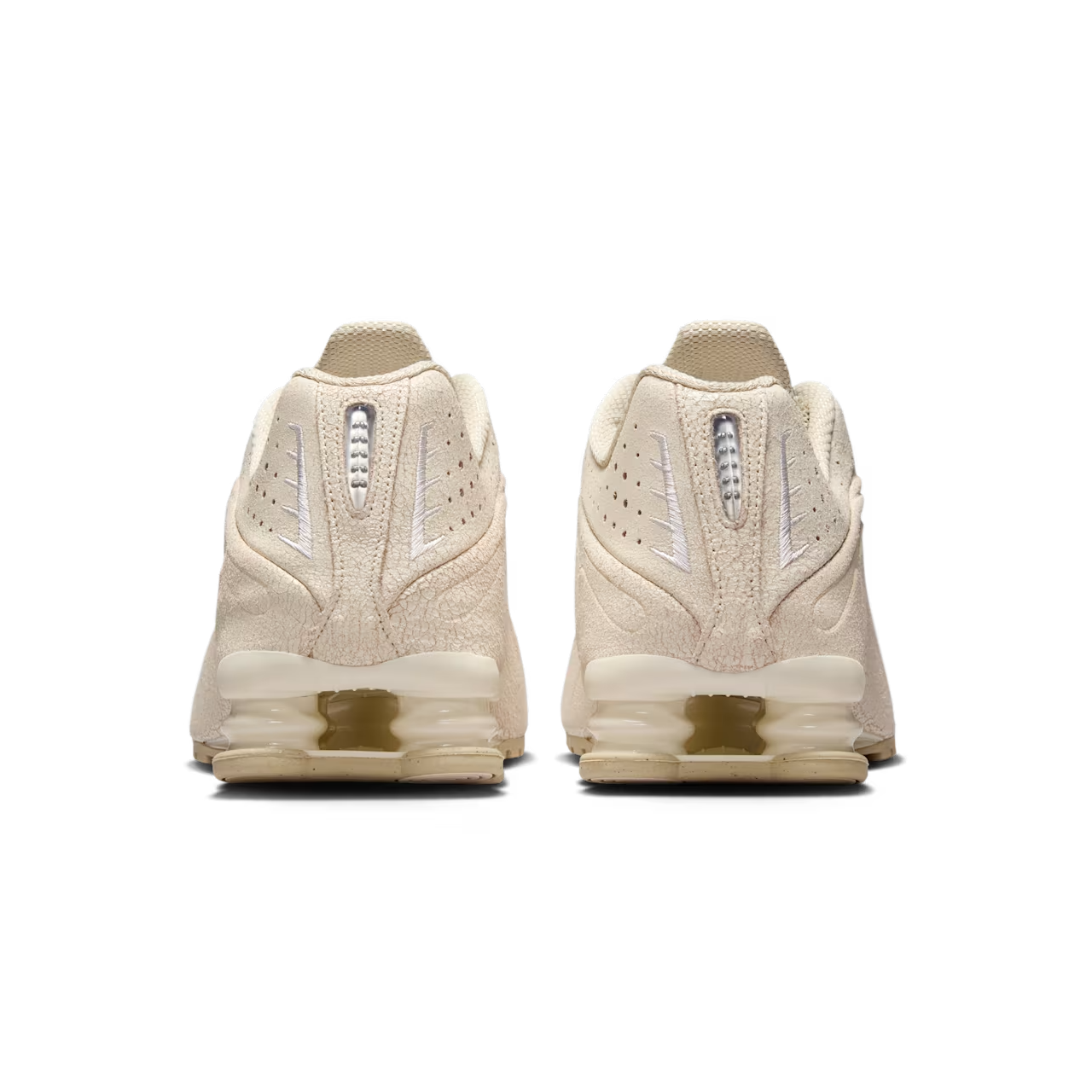 -(D5c)-NIKE SHOX R4 NATURAL AND METALLIC SILVER 仿舊奶油杏-IO4544 100